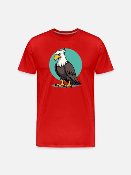 Stolzer Adler Majestätischer Greifvogel - Männer Premium Bio T-Shirt - Rot