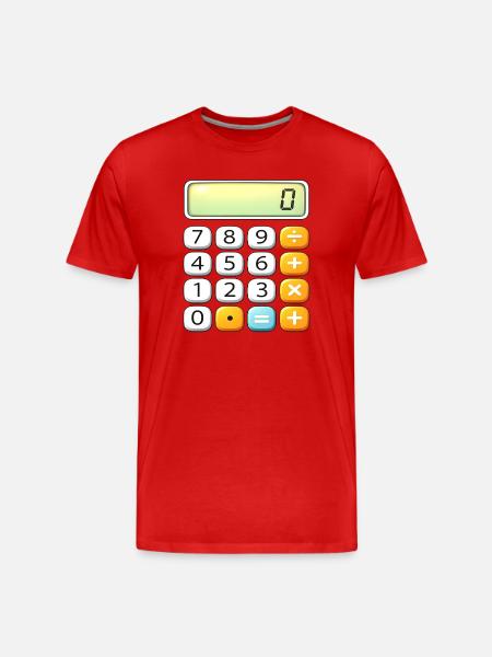 Neonrechner-Ikon-Tee - Männer Premium Bio T-Shirt - Rot