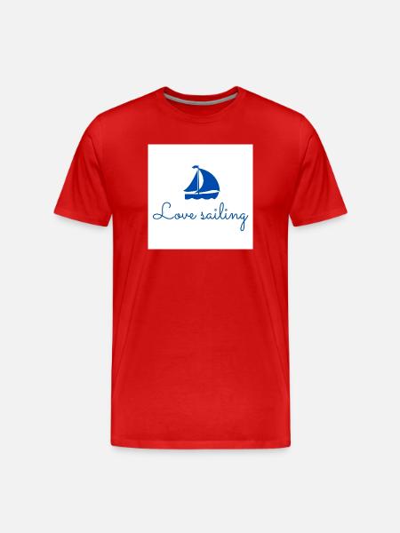 Love sailing - Men's Premium Organic T-Shirt - red
