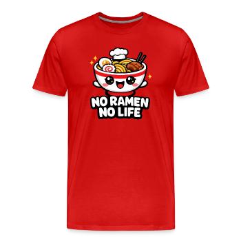 Bol du Sourire Ramen - T-shirt bio Premium Homme - rouge - Devant - Damien (186cm)