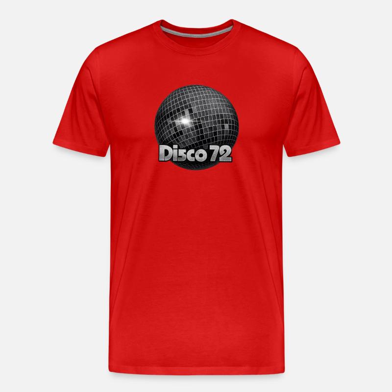 Motif de boule miroir Disco72 - T-shirt bio Premium Homme - rouge