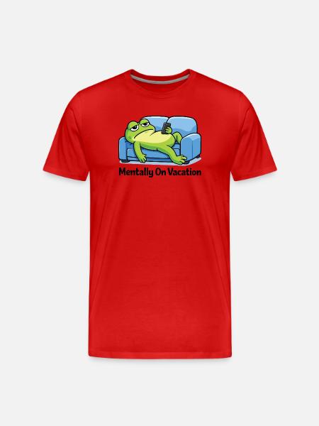 Funny Frog Meme - Men's Premium Organic T-Shirt - red