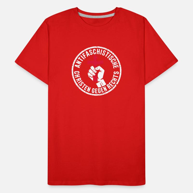 Anti-fascist Catholics against the right Men's Premium Organic T-Shirt