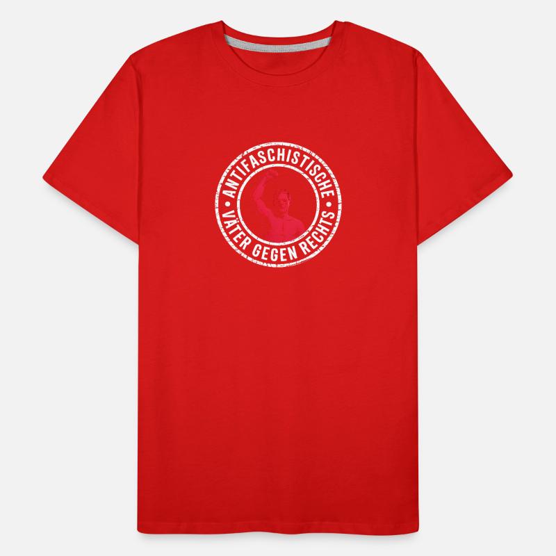 Anti-Fascist Fathers Against the Right - Pride Logo Men's Premium Organic T-Shirt
