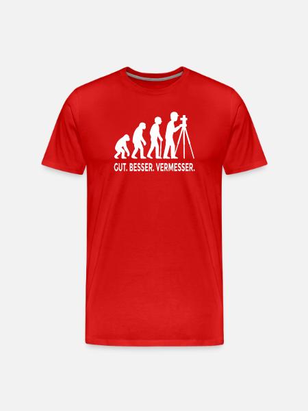 Bonne évolution de Meilleur Géomètre - T-shirt bio Premium Homme - rouge