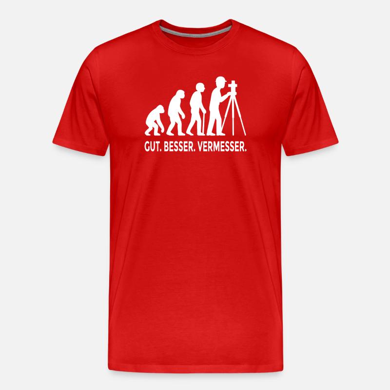 Bonne évolution de Meilleur Géomètre - T-shirt bio Premium Homme - rouge