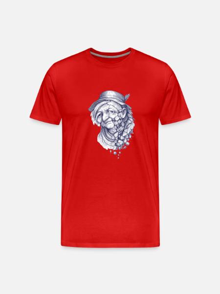 Stone portrait - Men's Premium Organic T-Shirt - red