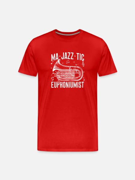 Baryton Ma-Jazz-Tic Euphonium - T-shirt bio Premium Homme - rouge