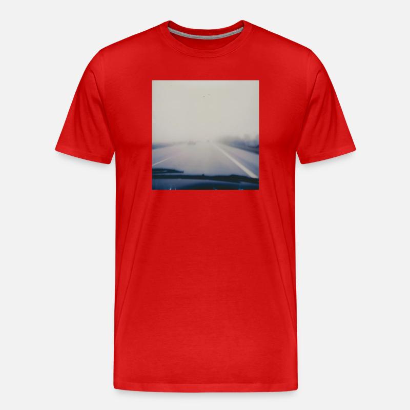 Reisen in Grau - Männer Premium Bio T-Shirt - Rot