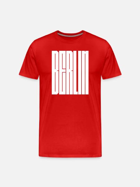 Berlin city typographic design - Men's Premium Organic T-Shirt - red