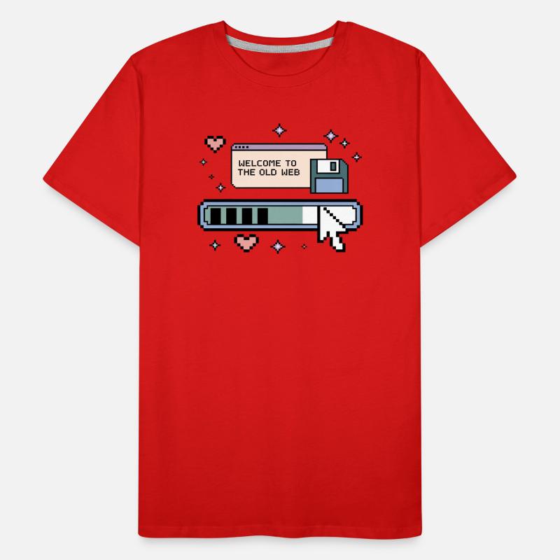 Welcome To The Old Web Retro Internet Männer Premium Bio T-Shirt