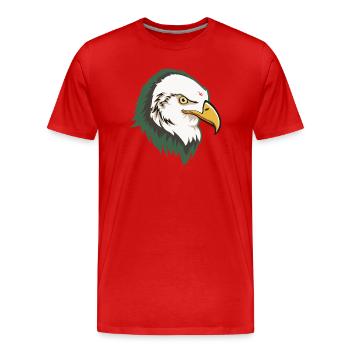 Eagle Head - Men's Premium Organic T-Shirt - red - Front - Damien (186cm)