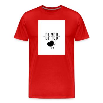 Be you  - Men's Premium Organic T-Shirt - red - Front - Damien (186cm)
