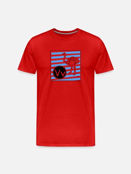 V pour Bouquet d’oiseaux - T-shirt bio Premium Homme - rouge
