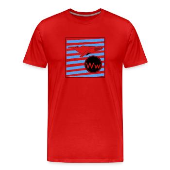 W wie Wal - Männer Premium Bio T-Shirt - Rot - Vorne - Damien (186cm)