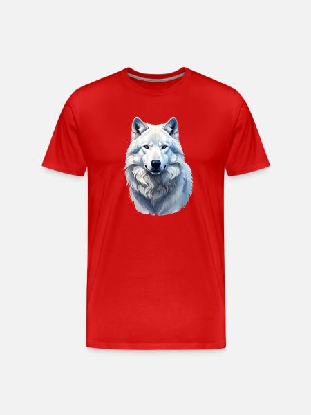 Arctic wolf - Men's Premium Organic T-Shirt - red