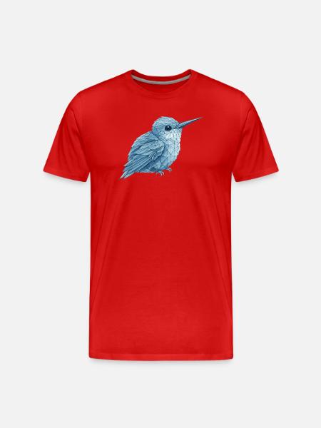 Geometric Bluebird - Men's Premium Organic T-Shirt - red