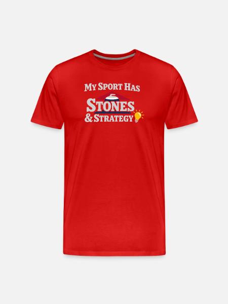 Curling Funny Sweep Hard Broom Cardio - Men's Premium Organic T-Shirt - red