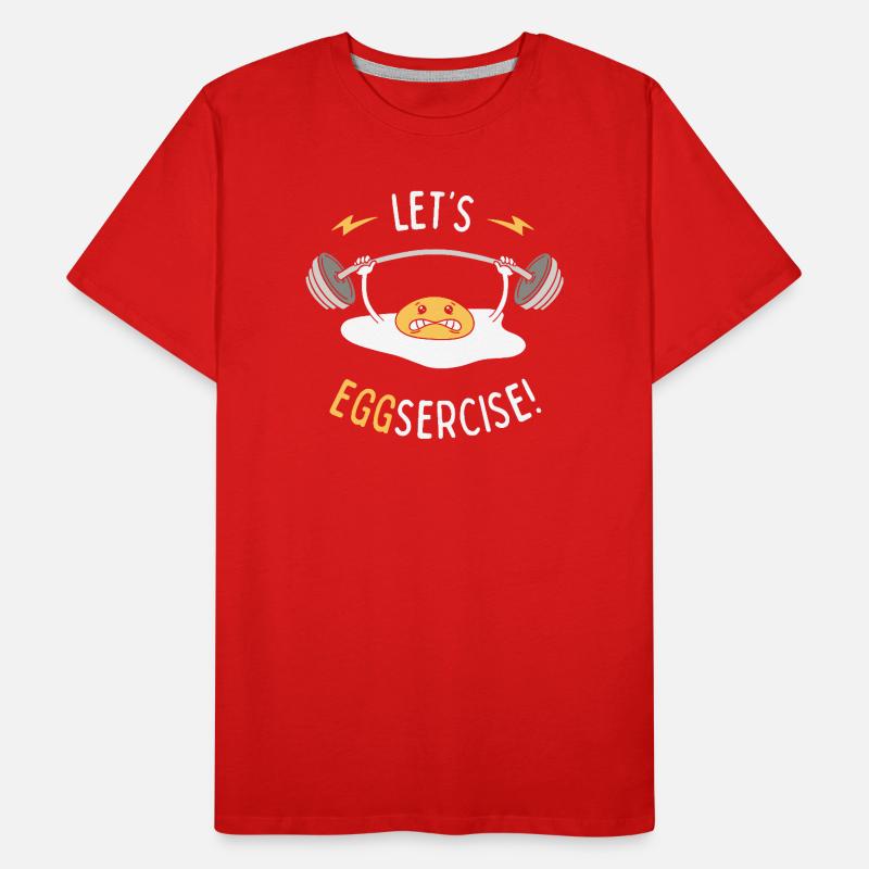 Lasst uns Eggsercise! Männer Premium Bio T-Shirt
