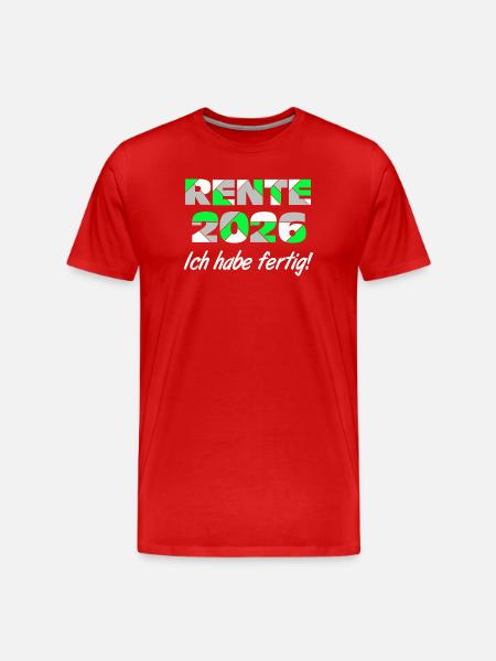 Pension 2026, I'm done - Men's Premium Organic T-Shirt - red