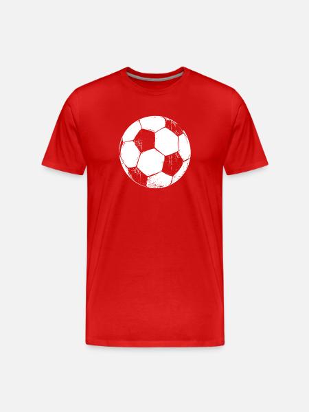 Fussball Fußball Fußballer - Männer Premium Bio T-Shirt - Rot