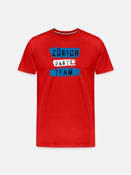 Zurich Party Team - Men's Premium Organic T-Shirt - red