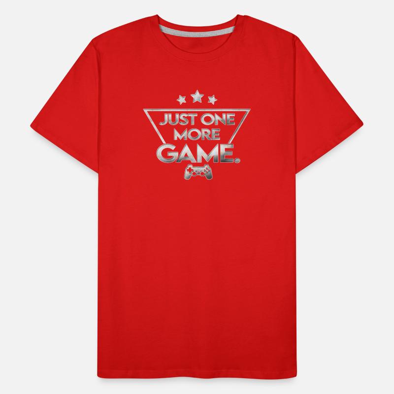 Just_one_more_game_ _silber_muster_ T-shirt bio Premium Homme