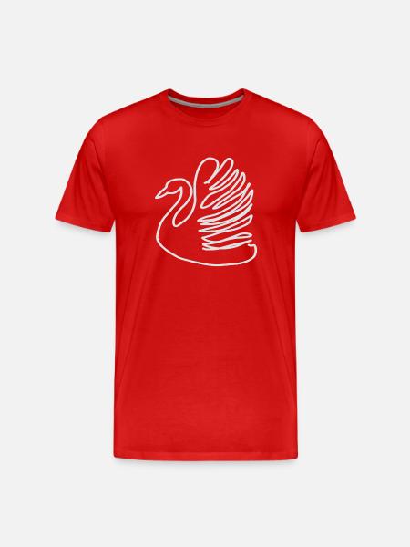 swan - Men's Premium Organic T-Shirt - red