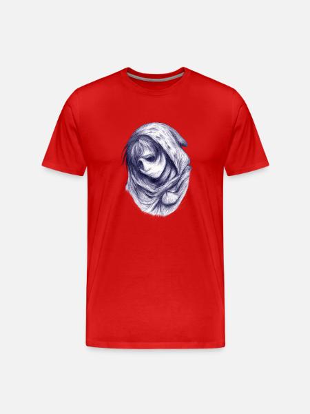 Blaue Hülle: Gesichtslose Figur - Men's Premium Organic T-Shirt - red
