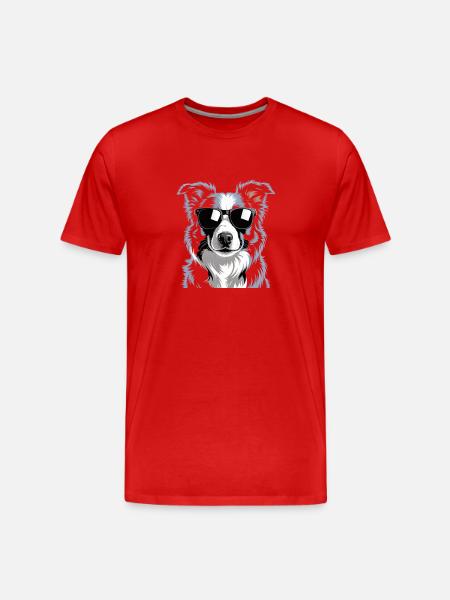 Border Collie - T-shirt bio Premium Homme - rouge