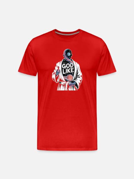 God Like Galaxy Design - Men's Premium Organic T-Shirt - red