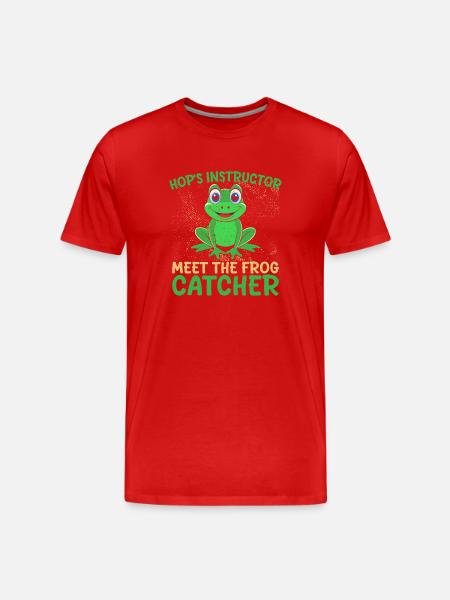 Frog Catcher Hop´s Instructor Frog - Männer Premium Bio T-Shirt - Rot