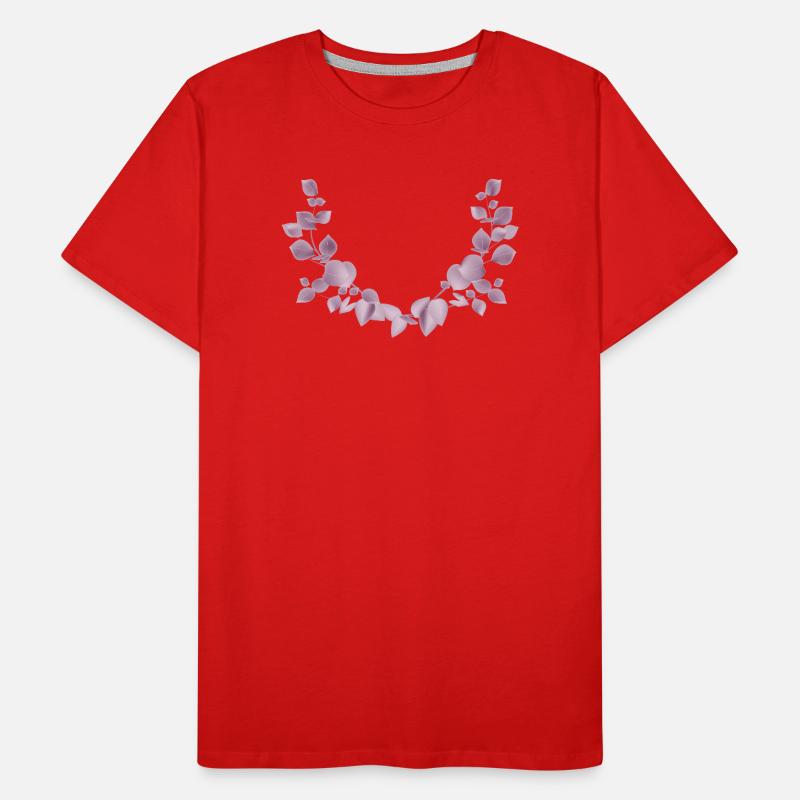 Delicate eucalyptus branches in dusky pink illustration Men's Premium Organic T-Shirt