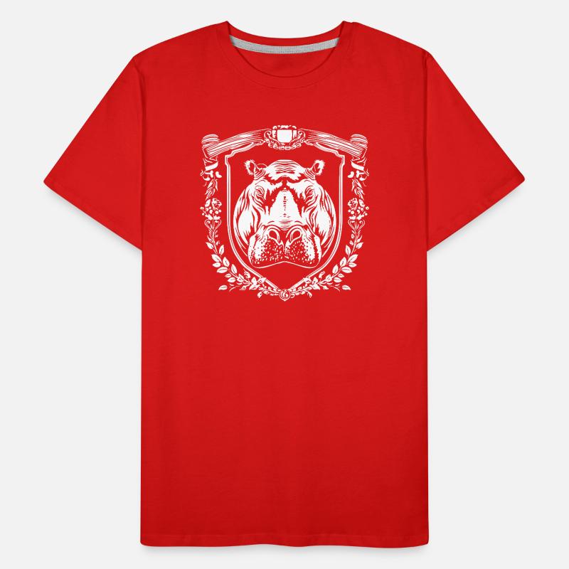 Hippo Crest Men's Premium Organic T-Shirt