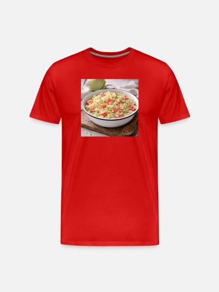 Creamy cabbage and tomato salad - Men's Premium Organic T-Shirt - red