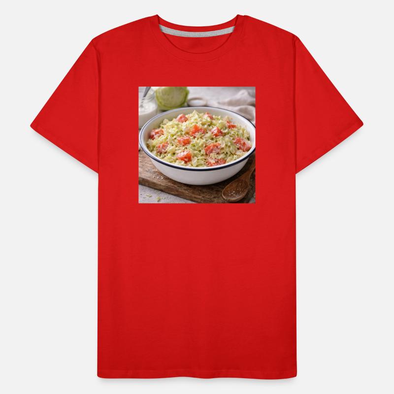 Creamy cabbage and tomato salad Men's Premium Organic T-Shirt
