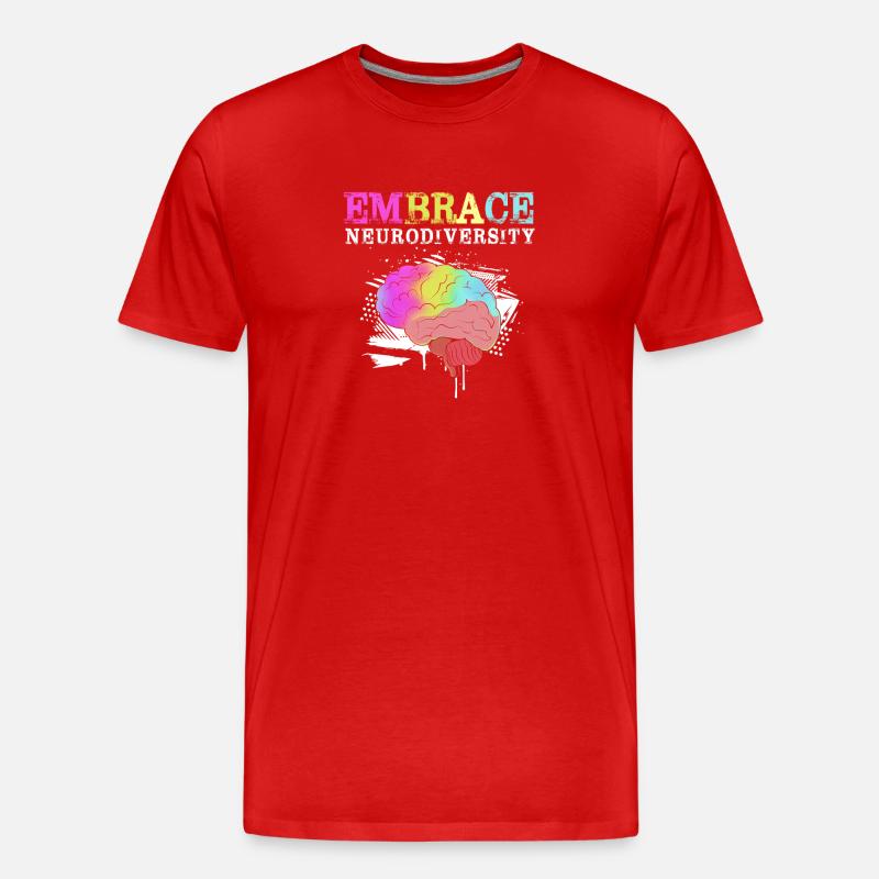 Autismus Autist ADHS Asperger Neurodiversity - Männer Premium Bio T-Shirt - Rot