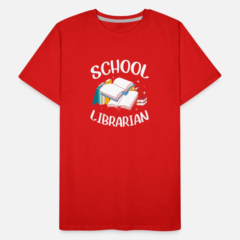 Reading Library Bookworm Men's Premium Organic T-Shirt