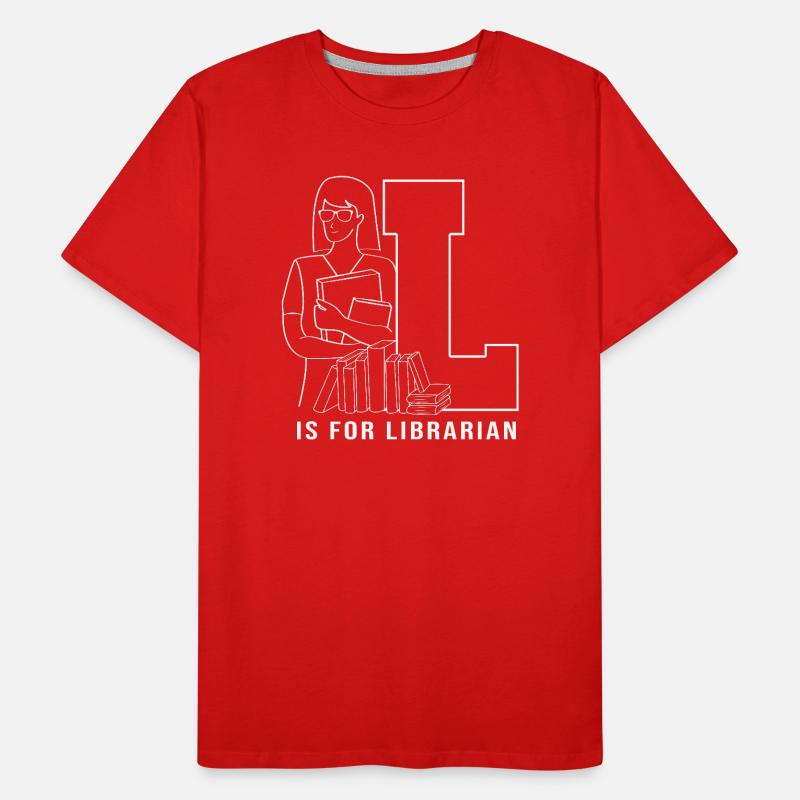 Bookworm Library Reading Men's Premium Organic T-Shirt