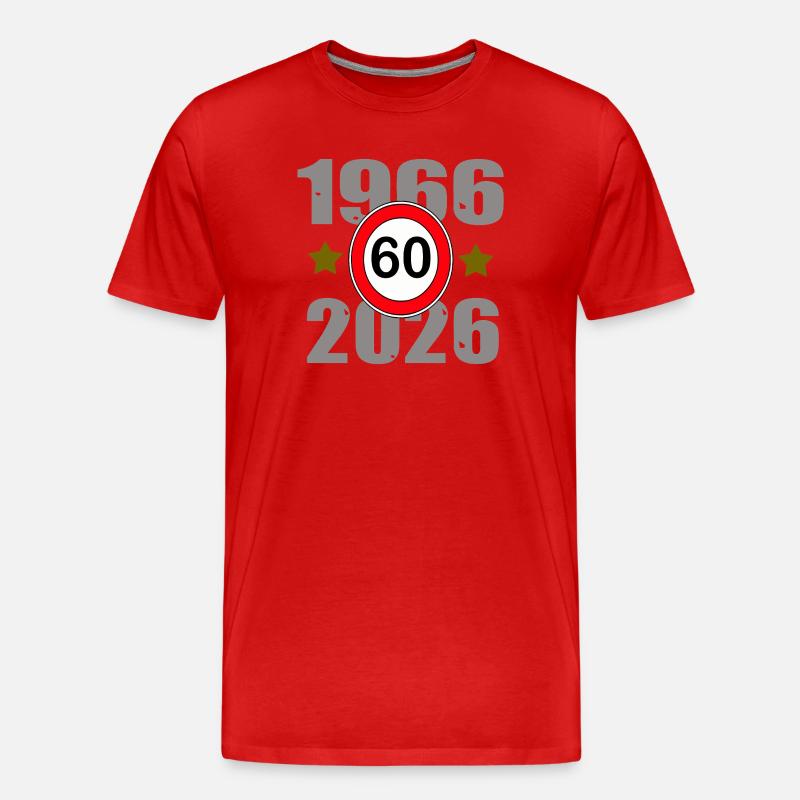 60 Jahre Jubiläum 1966–2026 - Männer Premium Bio T-Shirt - Rot