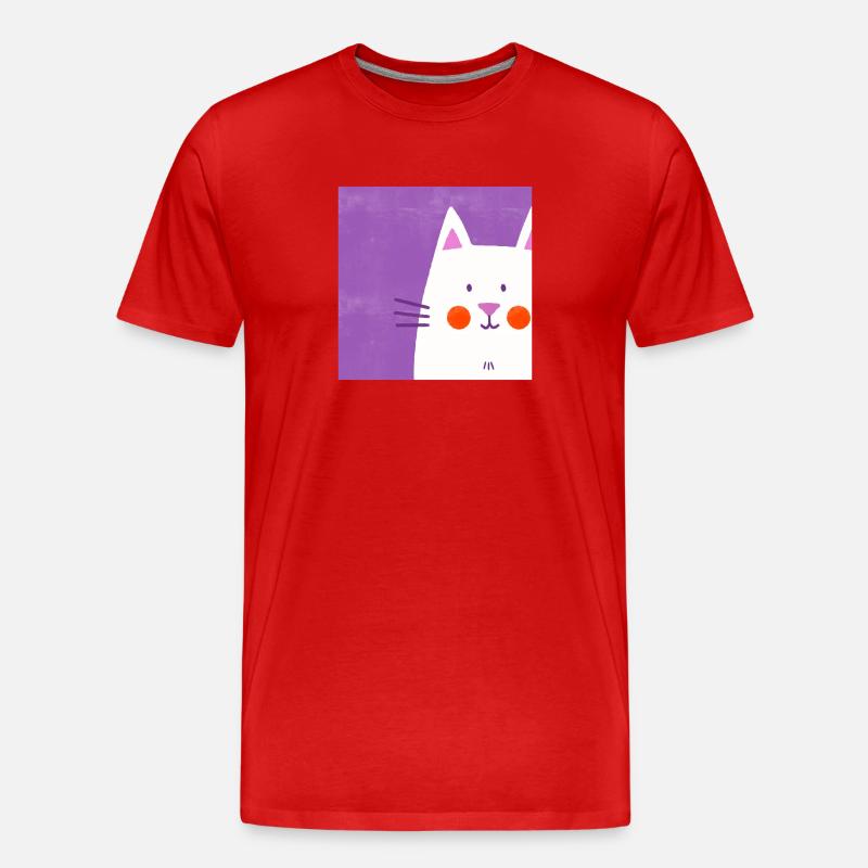 Katzenfreund - Männer Premium Bio T-Shirt - Rot
