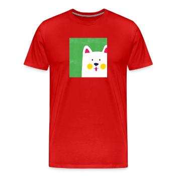 Hundefreund - Männer Premium Bio T-Shirt - Rot - Vorne - Damien (186cm)