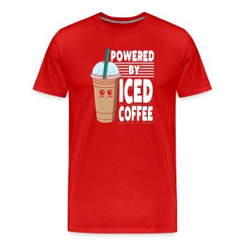 Graphique pastel de café glacé Kawaii mignon - T-shirt bio Premium Homme - rouge - Devant - Damien (186cm)