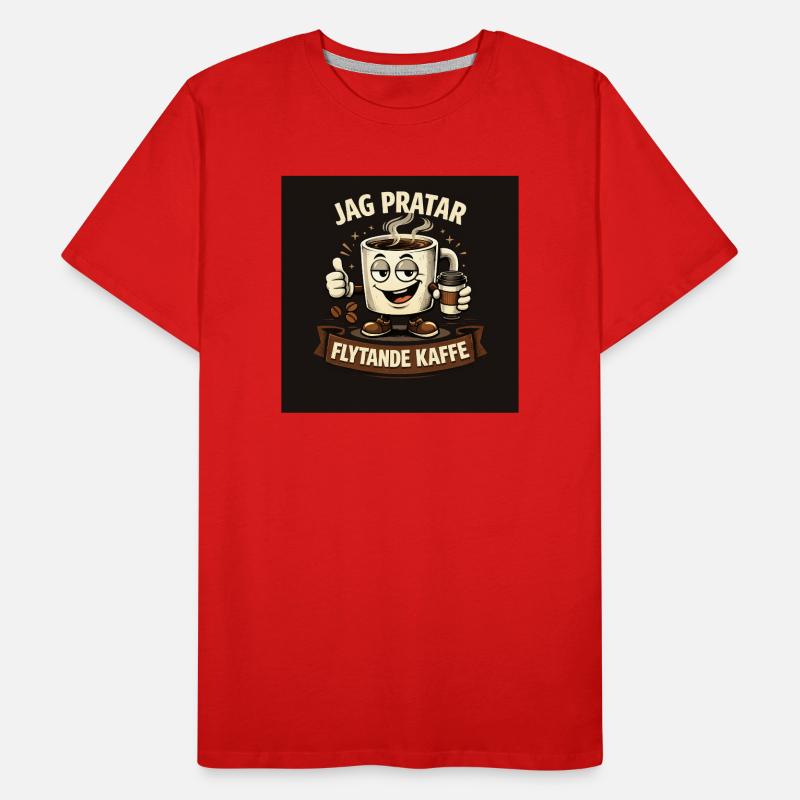 Ich spreche von flüssigem Kaffee Männer Premium Bio T-Shirt