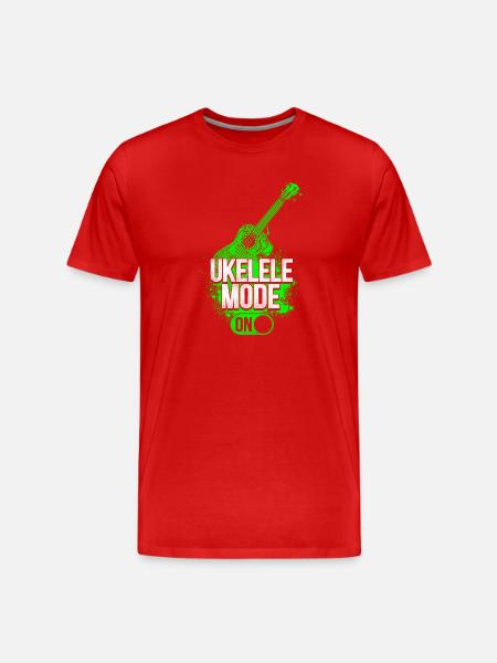 Hawaiian Ukulele Uke Ukulele Mode - Männer Premium Bio T-Shirt - Rot