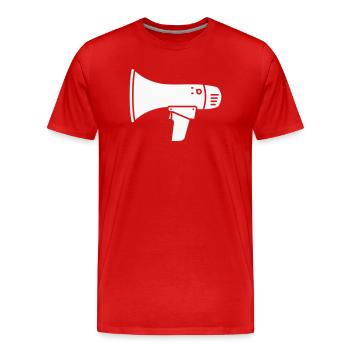 Ultras de démonstration bruyante du mégaphone - T-shirt bio Premium Homme - rouge - Devant - Damien (186cm)