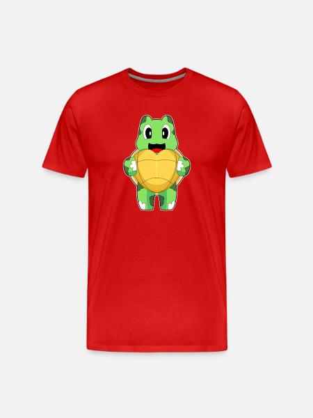 Turtle Heart - Men's Premium Organic T-Shirt - red