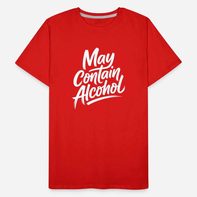 May Contain Alcohol Alkohol Mallorca Saufen JGA Männer Premium Bio T-Shirt