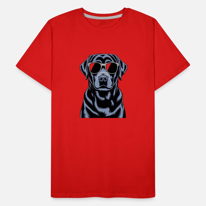Schwarzer Labrador  Männer Premium Bio T-Shirt