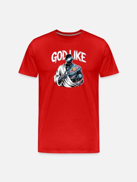 God Like Galaxy Design - Men's Premium Organic T-Shirt - red